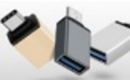 Büro Ev Ofis Cihazları için TYPEC To USB3.2 OYG Siyah Metal Dönüştürücü Adaptör