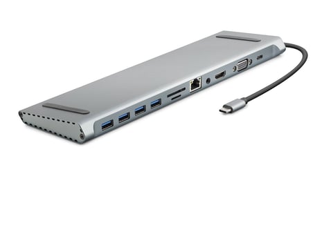 Büro Ev Ofis Cihazları için 11PORT 5GBPS TYPEC3.0 Hub Pd Hdmı 4K Vga Lan Aux Kart Okuyucu