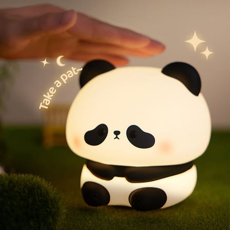 Büro Ev Ofis Hediyesi için Şarjlı Dokutek Oturan Panda Stil Gece Lambası
