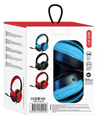 AKZ 021 Kablolu Mikrofonlu Işıklı Oyuncu Kulaklığı RGB