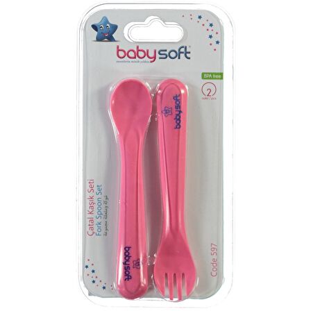 Baby Soft Çatal Kaşık Seti Pembe