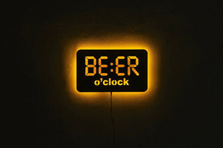 Tablo Marketi Beer Clock Yazılı Tablo - 50x30 cm