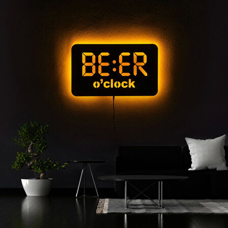 Tablo Marketi Beer Clock Yazılı Tablo - 50x30 cm