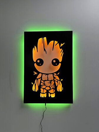 I Am Groot Led Işıklı Tablo