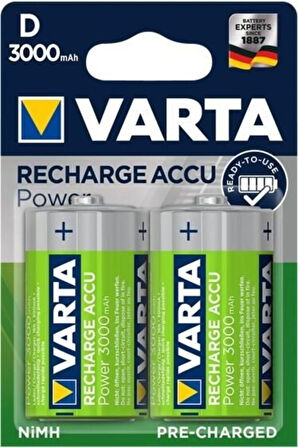 D 3000 Mah Şarj Edilebilir Büyük Boy Pil Recharge Accu Poewer