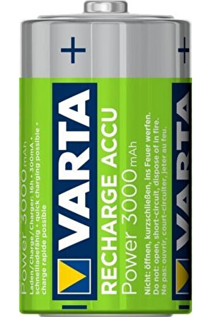 D 3000 Mah Şarj Edilebilir Büyük Boy Pil Recharge Accu Poewer