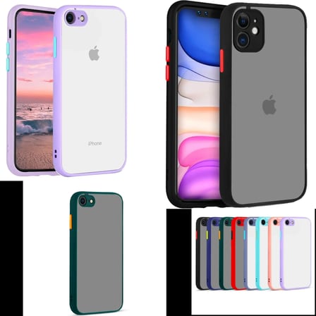 iPhone 12 Pro – Kılıf Huks Tam Korumalı Silikon Kılıf Kapak (Renkli)
