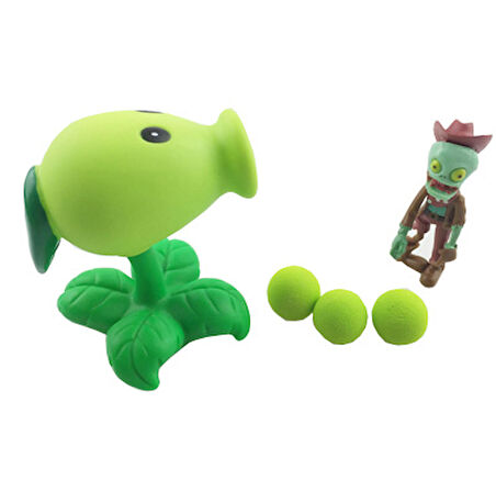 Plants And Zombies Zombi Ve Bitkiler +figür+toplar 3lu set