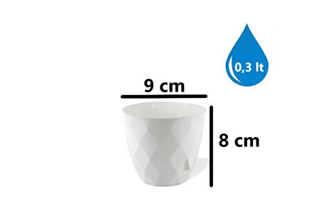 Omnipazar KRS-450 Yakamoz Tabaklı Plastik Saksı Takımı 0.3 Litre No 0