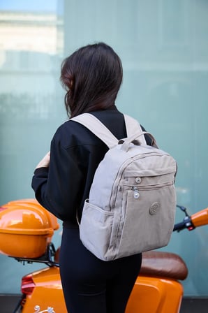 Unisex Suya Dayanıklı Krinkıl Kumaş Çok Gözlü  Laptop Okul Ve Sırt Çantası SRGN59