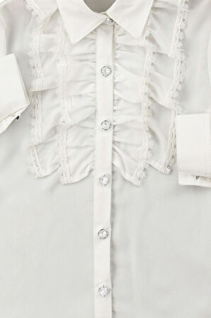 KIZ ÇOCUKLARI İÇİN BEYAZ GÖMLEK / OKUL GÖMLEĞİ