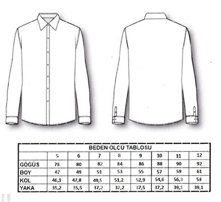 KIZ ÇOCUKLARI İÇİN BEYAZ GÖMLEK / OKUL GÖMLEĞİ