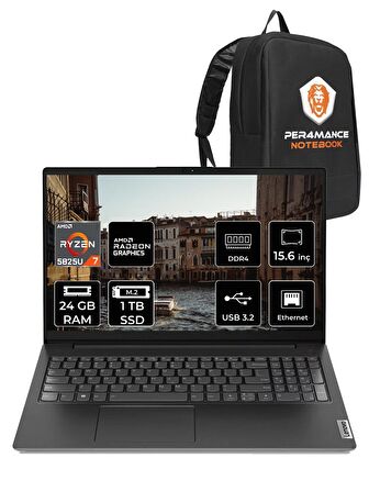 Lenovo V15 G3 Amd R7 5825U 24GB 1TB SSD 15.6" FHD FDOS 82TV004MTX & PER4 ÇANTA
