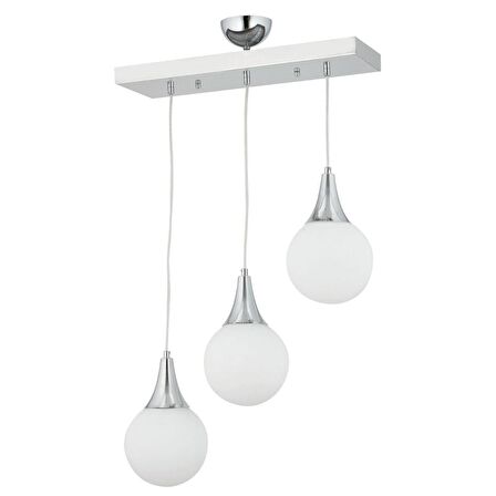 Damla 3 Lü Sıralı -Led Ampul  Dahil Modern Koridor Mutfak Salon Sarkıt Avize