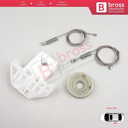 Ford Focus MK1 1998-2005 4/5 Kapı Hatchback Sedan Wagon 1143005 İçin Arka Sol Cam Kriko Tamir Seti