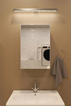 Tek Kapaklı Lavobo Üstü Aynalı Banyo Dolabı