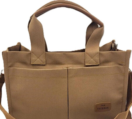 ÜÇ GÖZLÜ THE TOTE BAG KANVAS KADIN EL OMUZ ÇANTA ÇAPRAZ ASKILI 21X32x12cm
