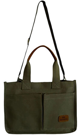 ÜÇ GÖZLÜ THE TOTE BAG KANVAS KADIN EL OMUZ ÇANTA ÇAPRAZ ASKILI 21X32x12cm