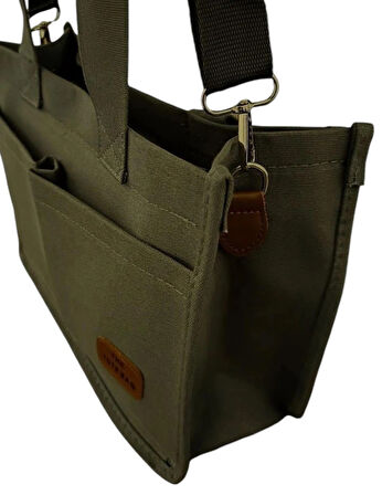 ÜÇ GÖZLÜ THE TOTE BAG KANVAS KADIN EL OMUZ ÇANTA ÇAPRAZ ASKILI 21X32x12cm
