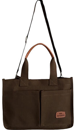 ÜÇ GÖZLÜ THE TOTE BAG KANVAS KADIN EL OMUZ ÇANTA ÇAPRAZ ASKILI 21X32x12cm