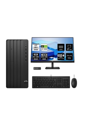 Pro Tower 290 G9 i5 13400 64GB 512GB SSD GT1030/4GB FDOS Masaüstü Bilgisayar + 27" Monitör