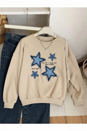 Unisex Eternal Light Baskılı Tasarım Oversize Bisiklet Yaka Sweatshirt