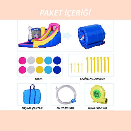 Unicorn Şişme Oyun Parkı Şişme Çocuk Oyun Parkı Şişme Bahçe Oyun Parkı