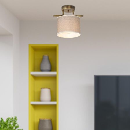 Selina Tekli Eskitme Şapkalı Plafonyer Modern Mutfak Salon Avize 