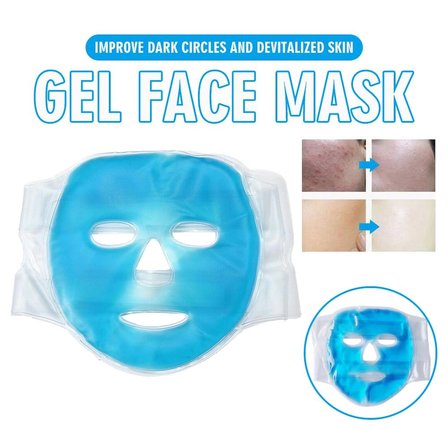 Jel Buz Paketi Yüz Maskesi Baş Ağrısı Yastık Kozmetik Maske + Çift Taraflı Cilt Fırçası (  )