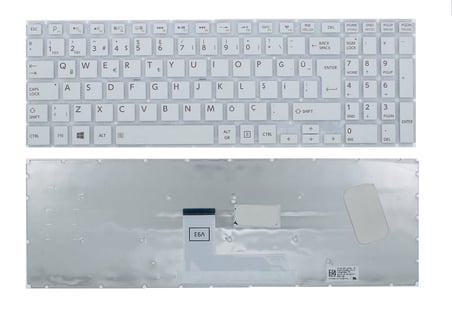 Toshiba S50-B L50-B Notebook Klavyesi, Laptop Tuş Takımı (Beyaz TR)