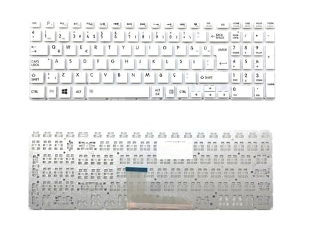 Toshiba S50-B L50-B Notebook Klavyesi, Laptop Tuş Takımı (Beyaz TR)