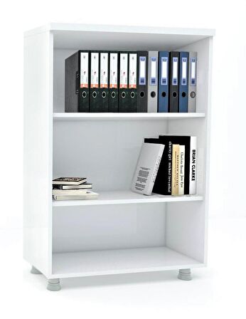KİTAPLIK DOSYA DOLABI BEYAZ - 80X38X117