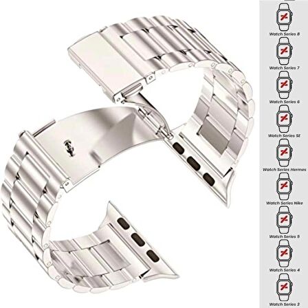 Apple Watch Ultra Seri 49mm Uyumlu Ironweft Döküm Çelik Metal Kordon