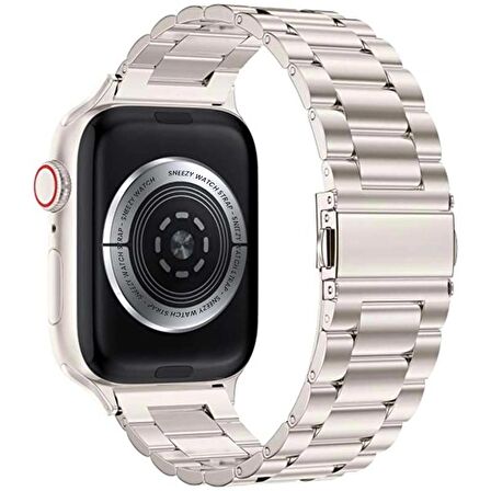 Apple Watch Ultra Seri 49mm Uyumlu Ironweft Döküm Çelik Metal Kordon