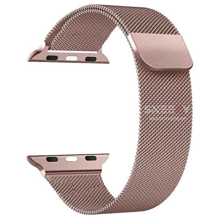 Apple Watch 49mm Seri 8 Ultra Uyumlu Woven Wire Tasarım Metal Hasır Kordon