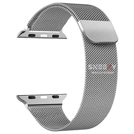 Apple Watch 42mm 44mm 45mm Seri 3 4 5 6 7 8 Se Uyumlu Woven Wire Tasarım Metal Hasır Kordon