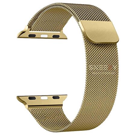Apple Watch 38mm 40mm 41mm Seri 3 4 5 6 7 8 Se Uyumlu Woven Wire Tasarım Metal Hasır Kordon