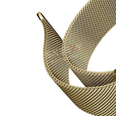Apple Watch 38mm 40mm 41mm Seri 3 4 5 6 7 8 Se Uyumlu Woven Wire Tasarım Metal Hasır Kordon