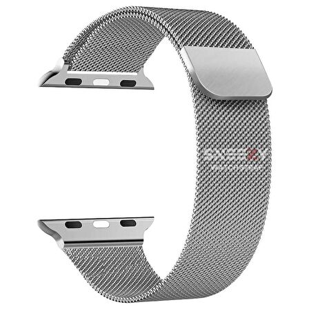 Apple Watch 38mm 40mm 41mm Seri 3 4 5 6 7 8 Se Uyumlu Woven Wire Tasarım Metal Hasır Kordon