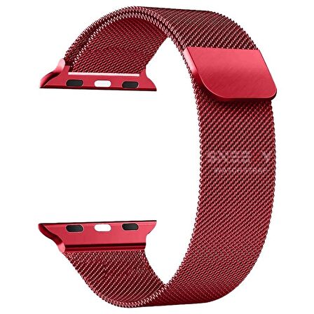 Apple Watch 38mm 40mm 41mm Seri 3 4 5 6 7 8 Se Uyumlu Woven Wire Tasarım Metal Hasır Kordon
