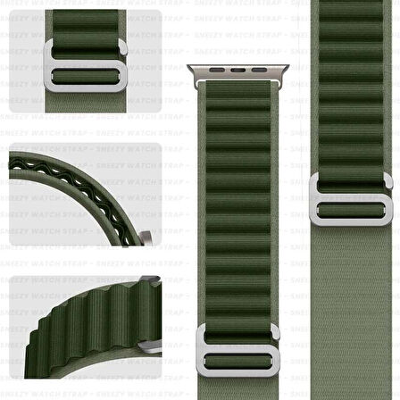 Apple Watch 42mm 44mm 45mm Seri 1 2 3 4 5 6 7 8 Se Uyumlu Frost Alpine Loop Kordon