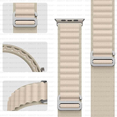 Apple Watch 42mm 44mm 45mm Seri 1 2 3 4 5 6 7 8 Se Uyumlu Frost Alpine Loop Kordon