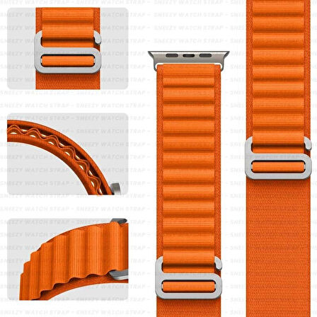 Apple Watch 42mm 44mm 45mm Seri 1 2 3 4 5 6 7 8 Se Uyumlu Frost Alpine Loop Kordon