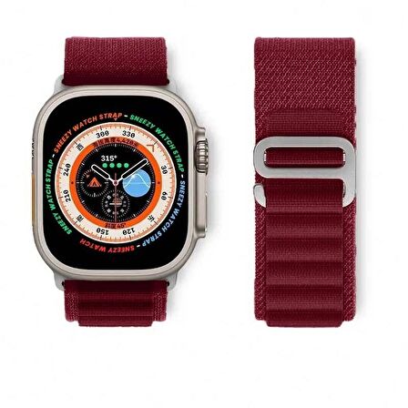 Apple Watch 49mm Ultra Seri Uyumlu Frost Alpine Loop Kordon