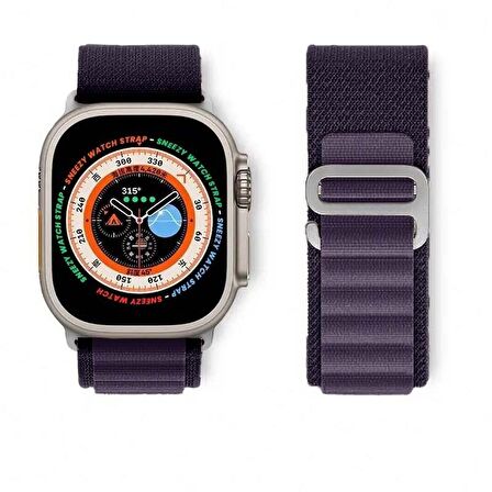 Apple Watch 49mm Ultra Seri Uyumlu Frost Alpine Loop Kordon