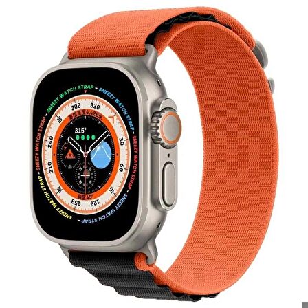 Apple Watch 49mm Ultra Seri Uyumlu Frost Alpine Loop Kordon