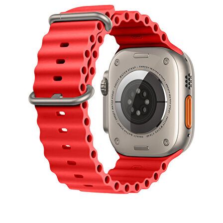 Apple Watch 42mm 44mm 45mm Seri 1 2 3 4 5 6 7 8 Se Uyumlu Seaflex Ocean Silikon Kordon
