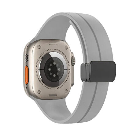 Apple Watch 49mm Ultra Seri Uyumlu Coastal Manyetik Tokalı Silikon Kordon