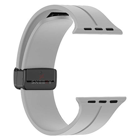 Apple Watch 49mm Ultra Seri Uyumlu Coastal Manyetik Tokalı Silikon Kordon