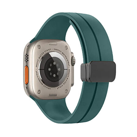 Apple Watch 49mm Ultra Seri Uyumlu Coastal Manyetik Tokalı Silikon Kordon
